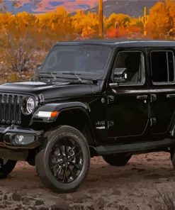 Black Jeep Car Diamond Paintings