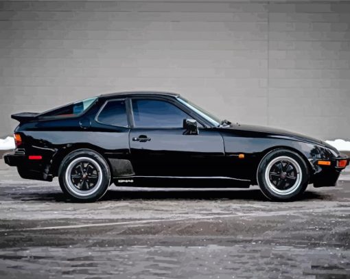 Black Porsche 944 Car Diamond Paintings