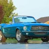 Blue Classic 67 Ford Mustang Diamond Paintings