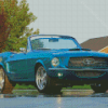 Blue Classic 67 Ford Mustang Diamond Paintings