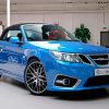 Blue Saab Car Diamond Paintings