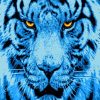 Blue Tiger Head Art Diamond Paintings