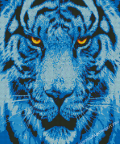 Blue Tiger Head Art Diamond Paintings