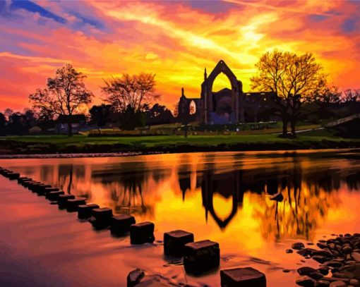 Bolton Abbey Sunset Diamond Paintings