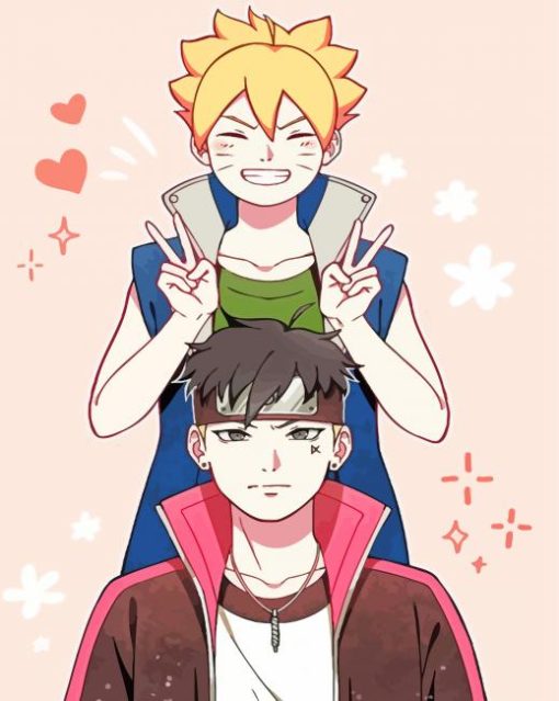 Boruto And Kawaki Characters Art Diamond Paintings