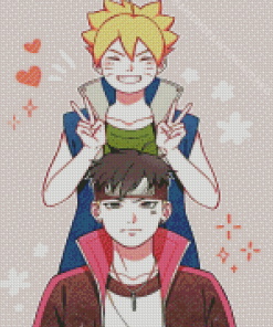 Boruto And Kawaki Characters Art Diamond Paintings