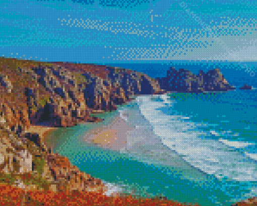 British Beach Pedn Vounder Diamond Paintings