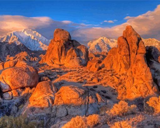 California Lone Pine Peak Diamond Paintings