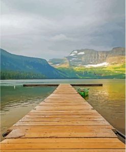 Cameron Lake Board Walk Diamond Paintings