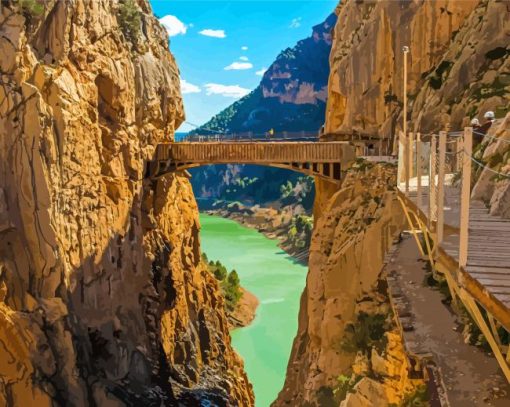 Caminito Del Rey Bridge View Diamond Paintings