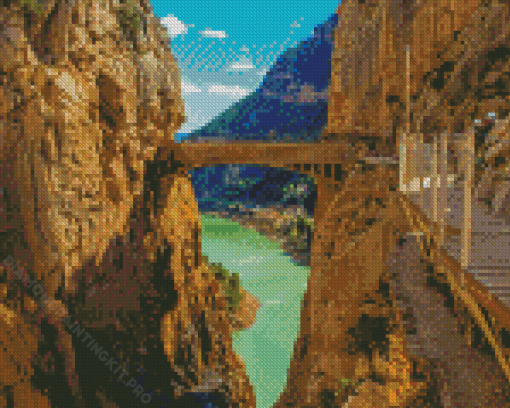 Caminito Del Rey Bridge View Diamond Paintings