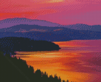 Coeur Dalene National Forest Sunset Diamond Paintings
