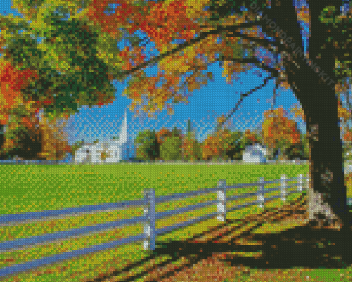 Craftsbury Common Vermont Diamond Paintings