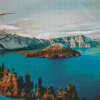 Crater Lake In Oregon Diamond Paintings