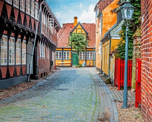 Denmark Ribe Town Diamond Paintings