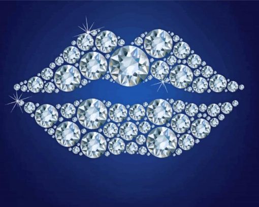 Diamond Lips Illustration Diamond Paintings