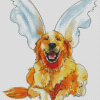 Dog Angel Smiling Diamond Paintings