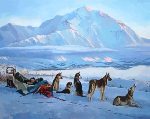 Dog Sled Diamond Paintings