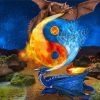 Dragon Water And Fire Diamond Paintings