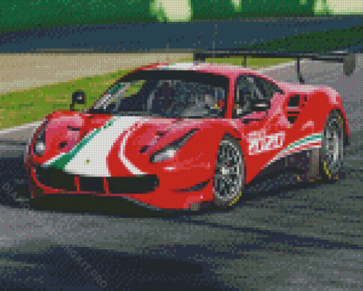 Ferrari 488 GT3 Car Diamond Paintings