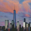 Freedom Tower At Sunset Diamond Paintings