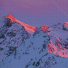 French Alps Mountains Sunset Diamond Paintings