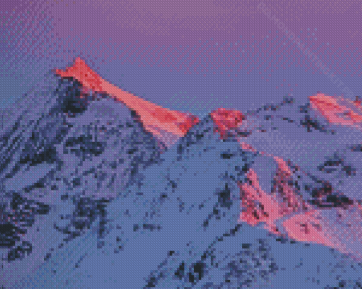 French Alps Mountains Sunset Diamond Paintings