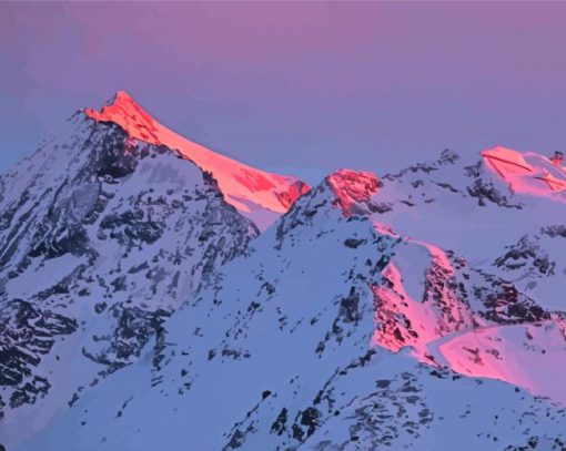 French Alps Mountains Sunset Diamond Paintings