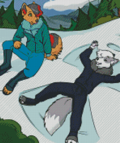 Furry Snow Angel Diamond Paintings