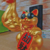 Golden Waving Cat Diamond Paintings