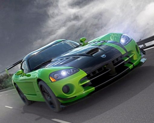 Green Dodge Viper Diamond Paintings