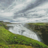 Gullfoss Falls Iceland Landscape Diamond Paintings