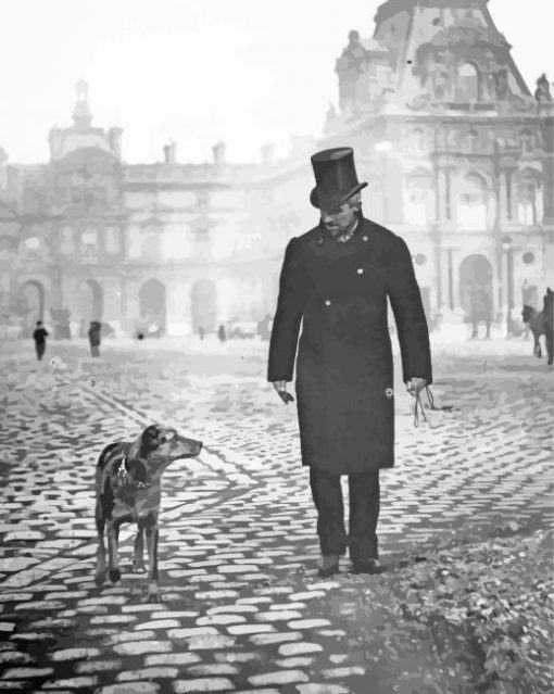 Gustave Caillebotte Walking With His Dog Diamond Paintings