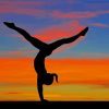 Gymnastic Girl Silhouette Diamond Paintings