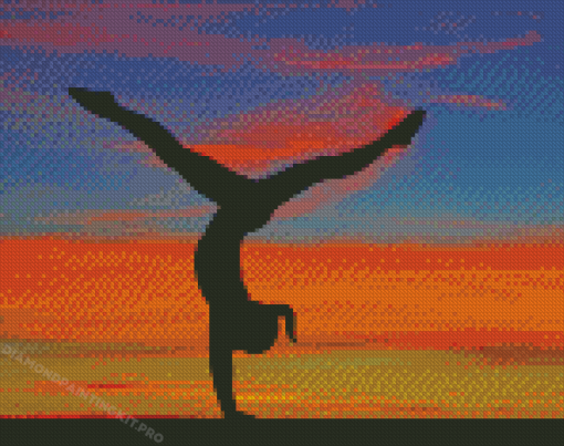 Gymnastic Girl Silhouette Diamond Paintings