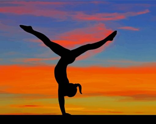 Gymnastic Girl Silhouette Diamond Paintings