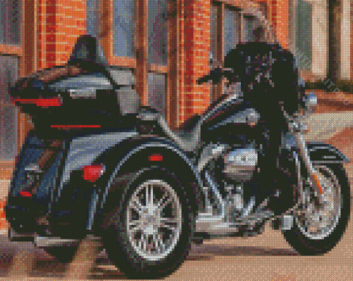 Harley Davidson Trike Diamond Paintings