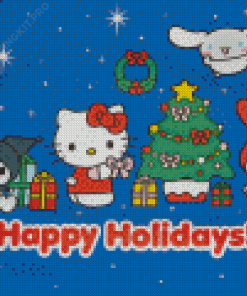 Hello Kitty Christmas Holiday Diamond Paintings