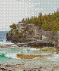 Indian Head Cove In Tobermory Diamond Paintings