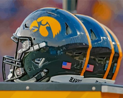 Iowa Hawkeyes Helmet Diamond Paintings