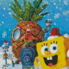 Its A SpongeBob Christmas Cartoon Diamond Paintings