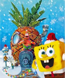 Its A SpongeBob Christmas Cartoon Diamond Paintings