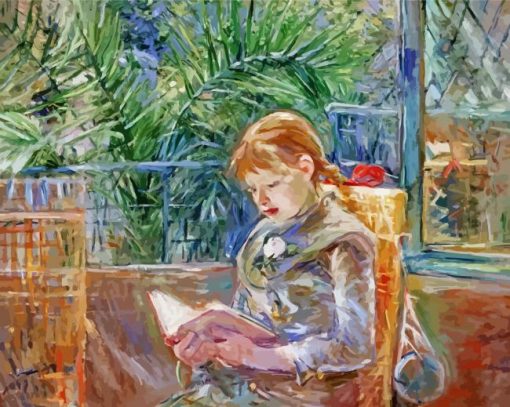 Jeune Fille Lisant La Lecture By Berthe Morisot Diamond Paintings