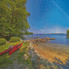 Kayaks By Sebago Lake Maine Diamond Paintings