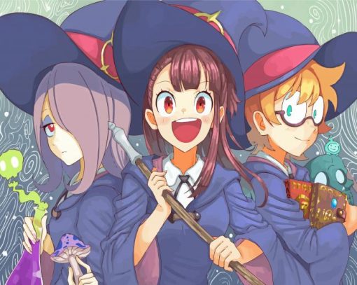 Little Witch Academia Characters Diamond Paintings