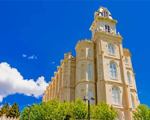 Manti Temple Building In Utah Diamond Paintings