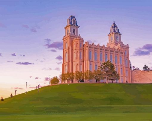 Manti Temple Utah Temple Diamond Paintings