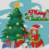 Merry Christmas Tree Dogs Diamond Paintings