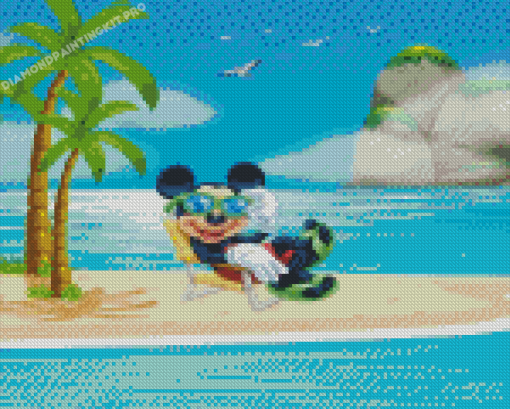 Mickey Beach Diamond Paintings