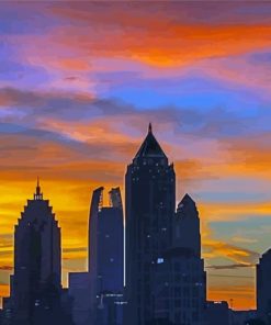 Midtown Atlanta Sunset Diamond Paintings
